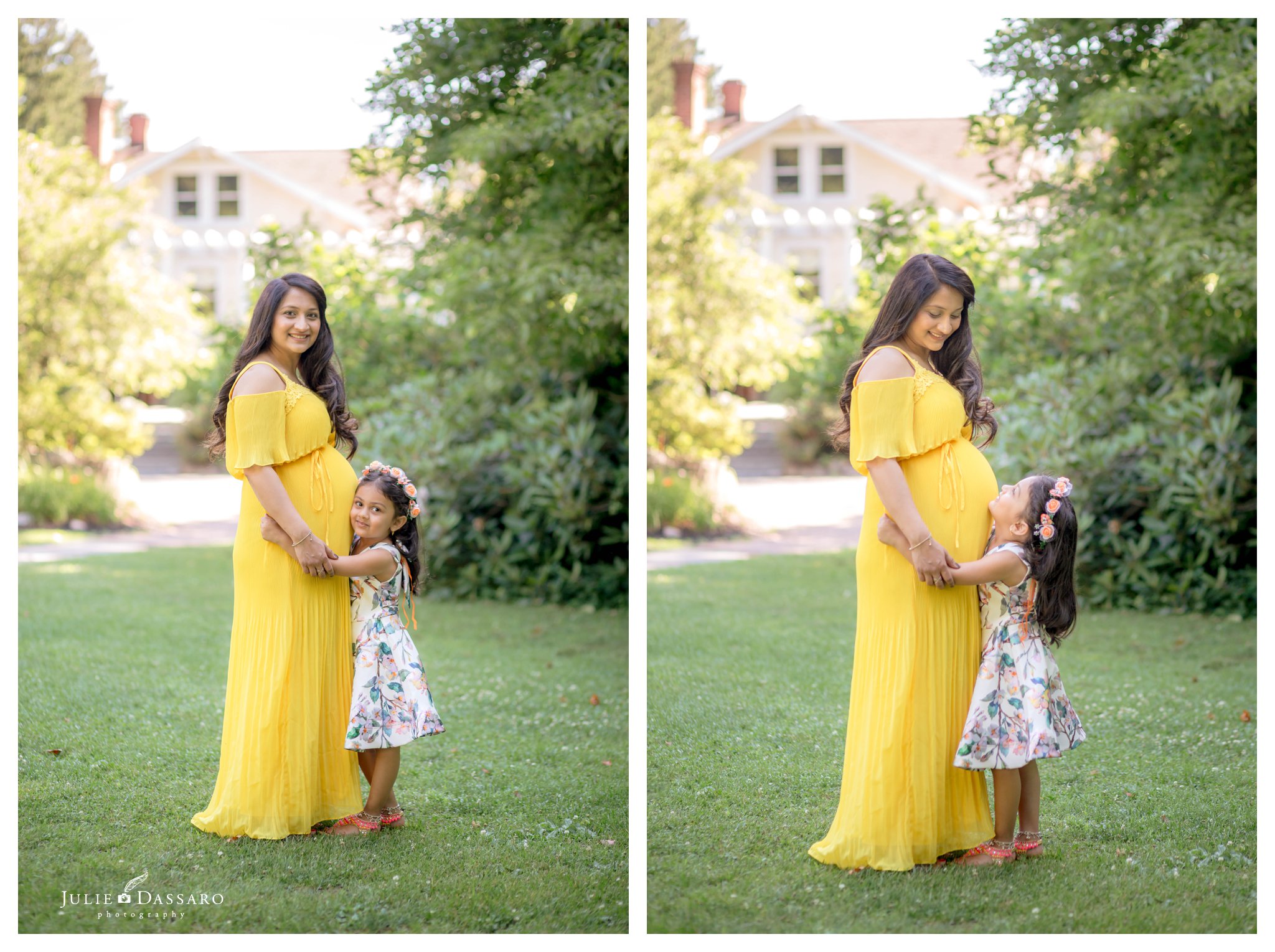 mother daughter maternity portrait